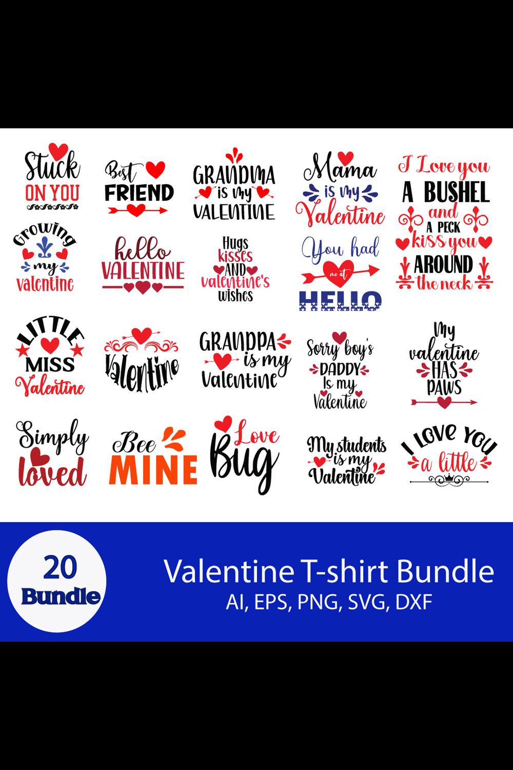 valentine t shirt bundle 465