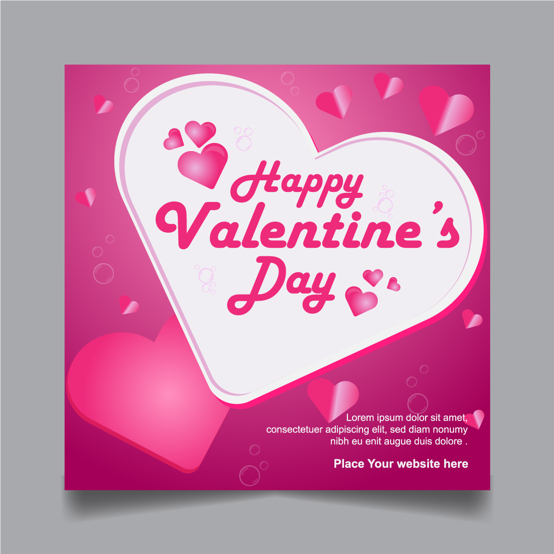 Happy Valentine's Day Social Media Template Cover.