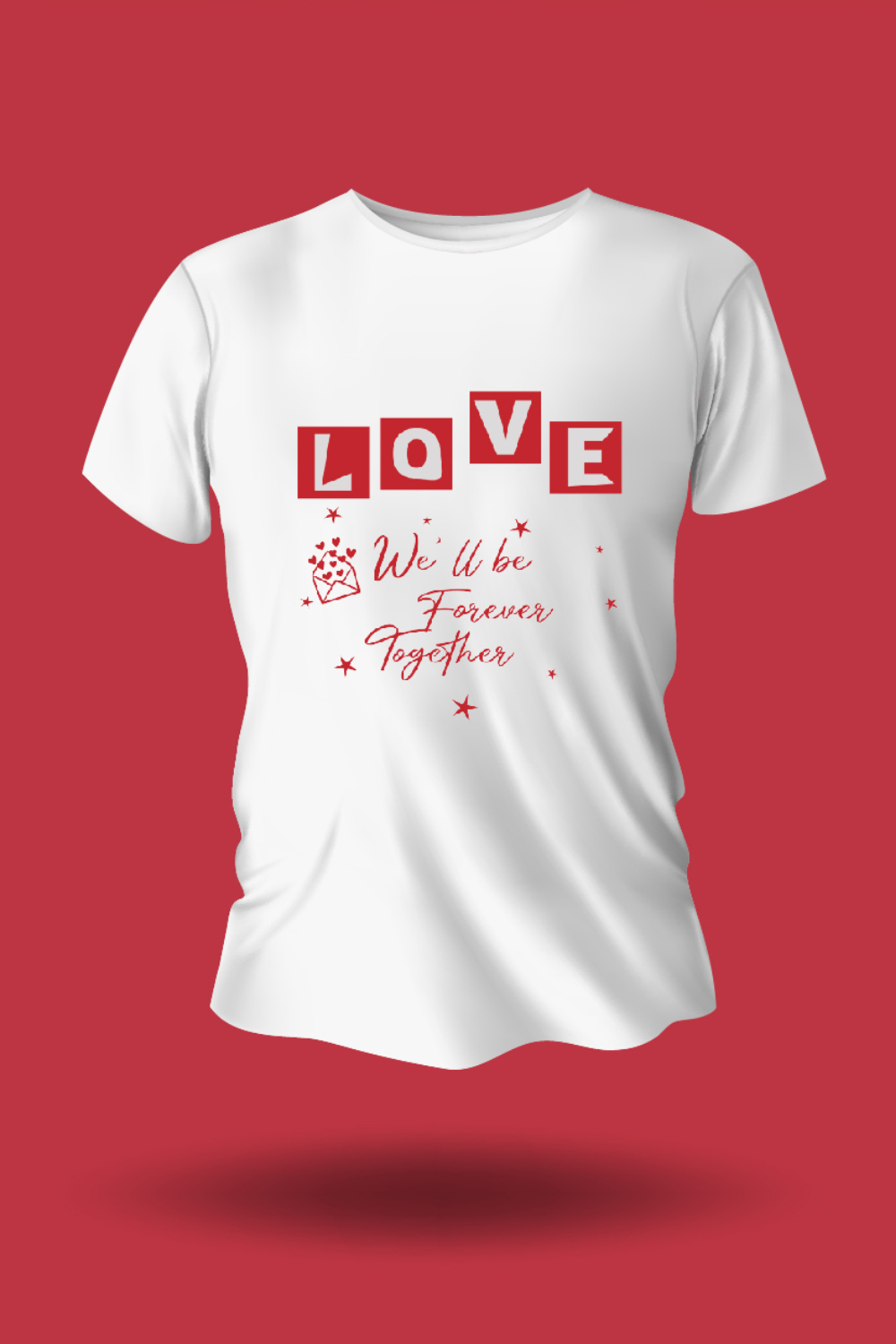 Couple T-Shirt design pinterest preview image.