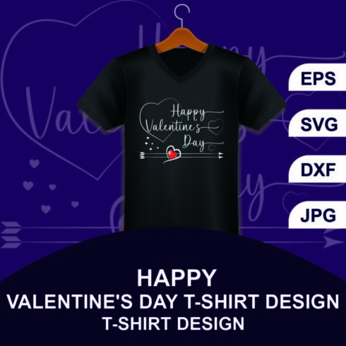 Happy Valentine's Day T-shirt Design main cover.