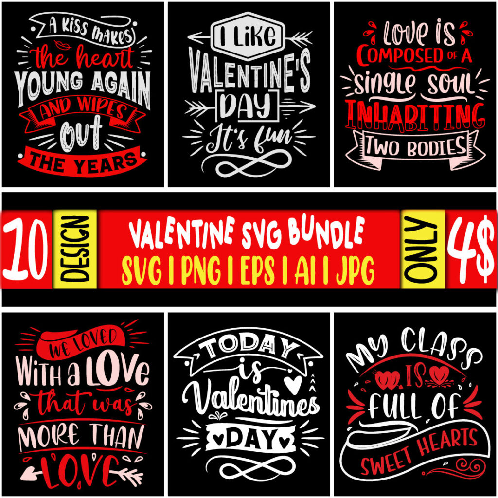 Valentines Day T Shirt Design Svg Bundle Masterbundles