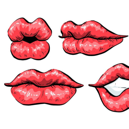 Sexy Lips SVG Vector Biting Lip Clip Art