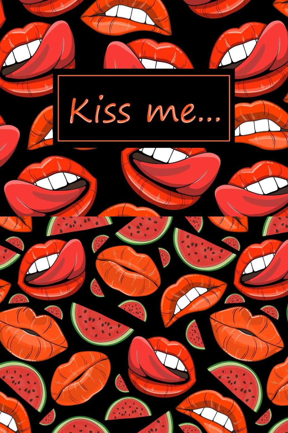 Vector Set With Sexy Lips - Pinterest.