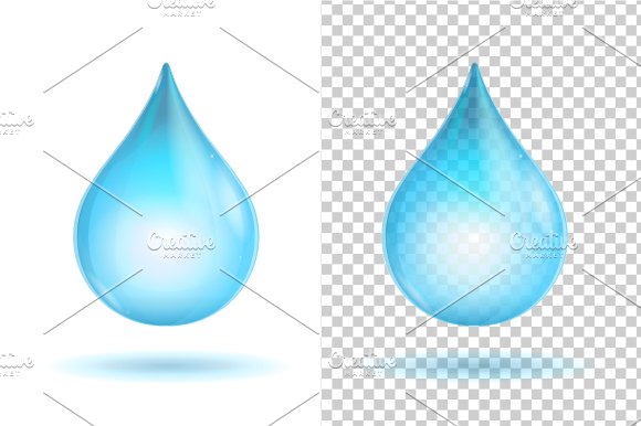 vector water transparent drops 941