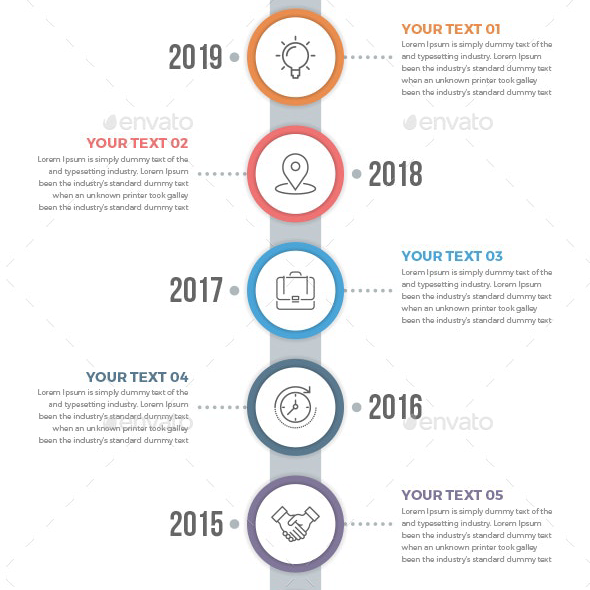 Vertical timeline infographics main cover.