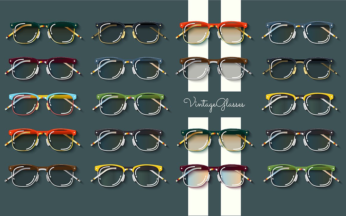 vintage glasses 564