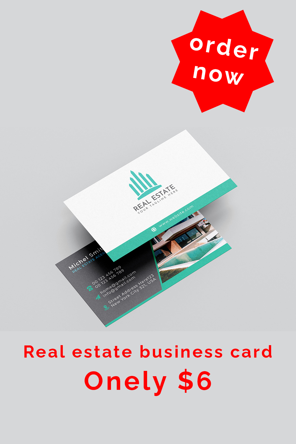 Corporate Business Card pinterest image.
