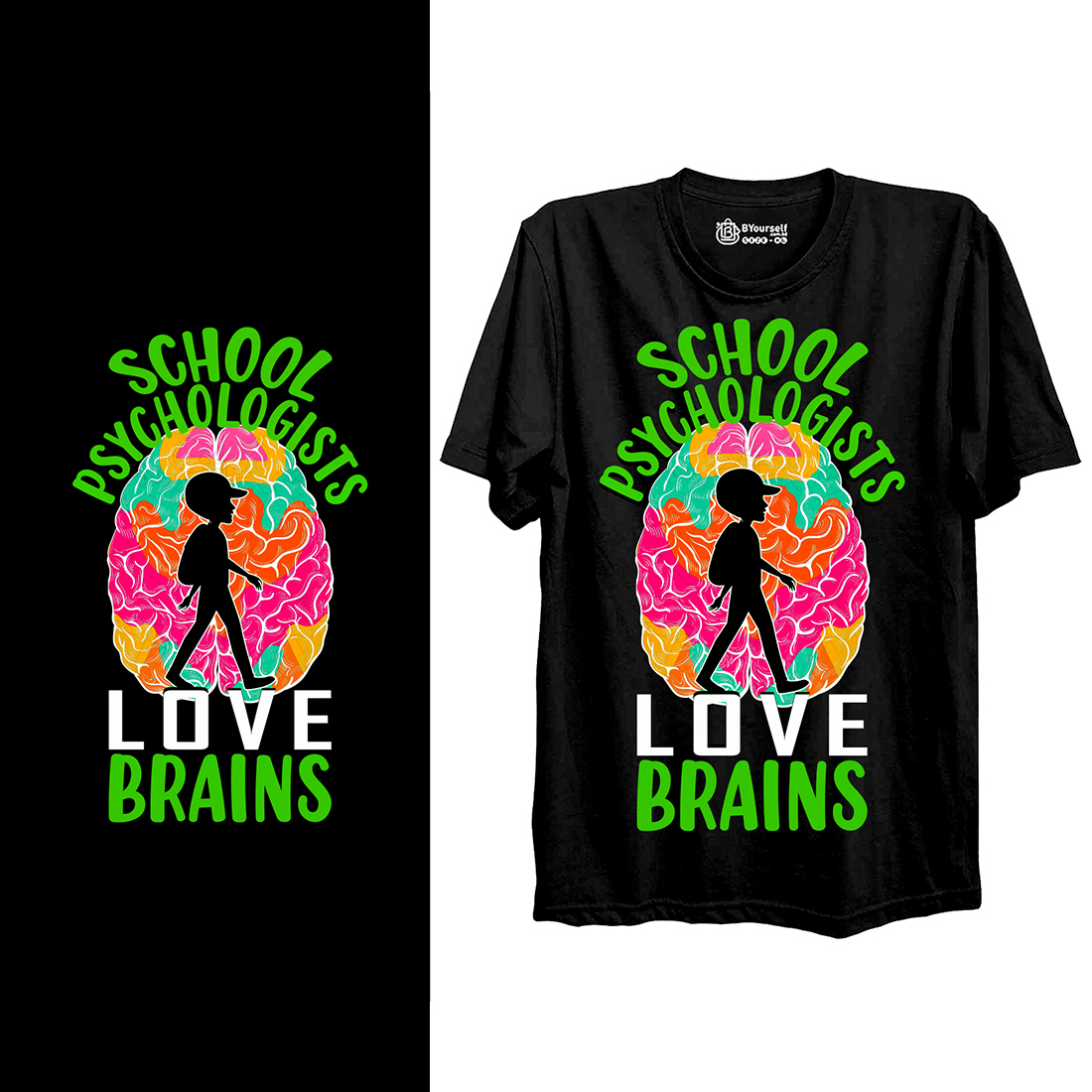 Brain T-Shirt Design main cover.