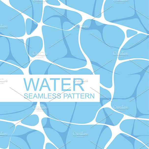 Water seamless pattern main image preview.