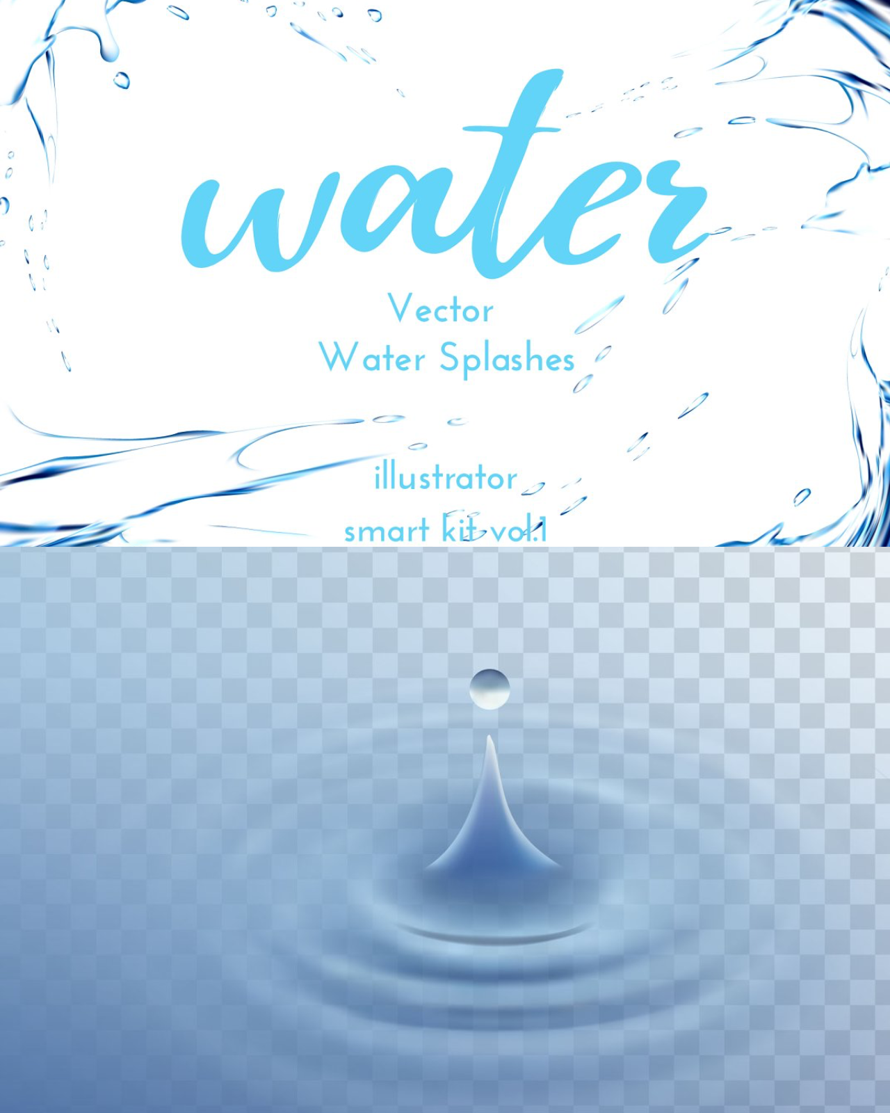 Water splashes vector pinterest image preview.