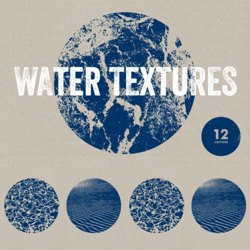 Water Textures - 12 Vectors & PNGs.