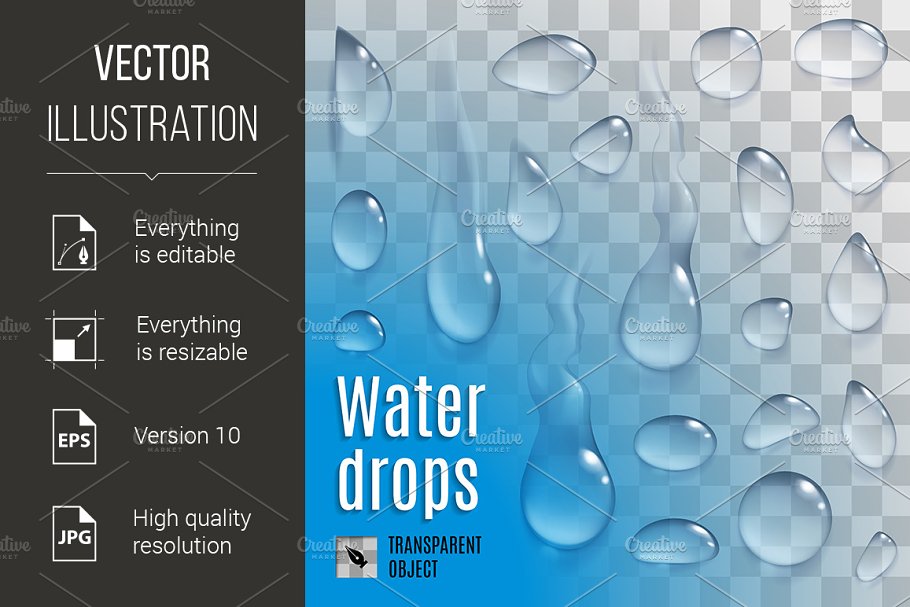 Cover image of Water drops.