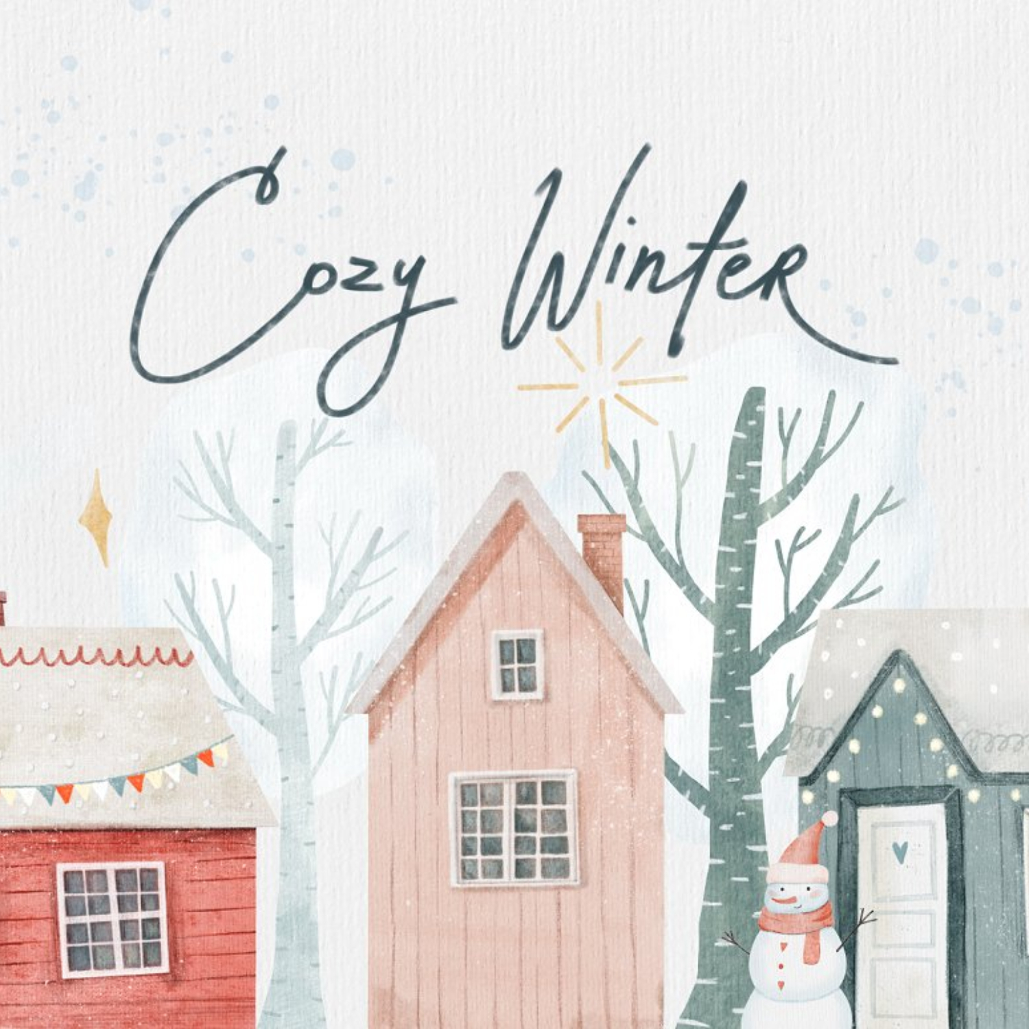 Watercolor Cozy Winter.