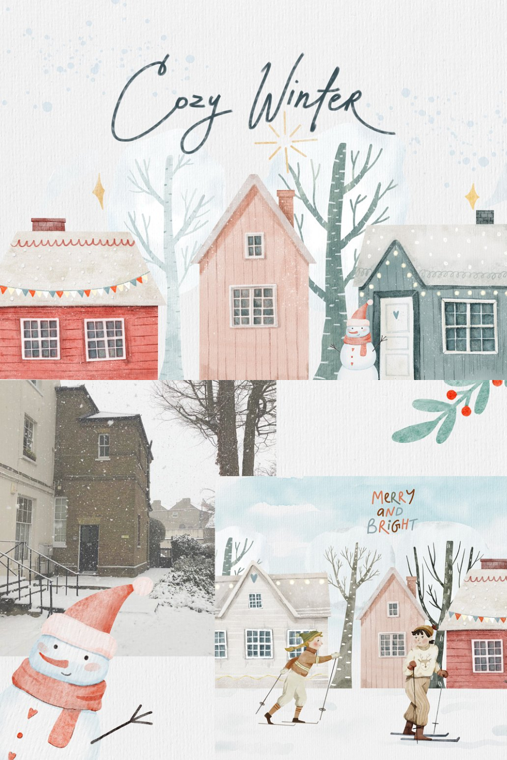 Watercolor Cozy Winter - Pinterest.