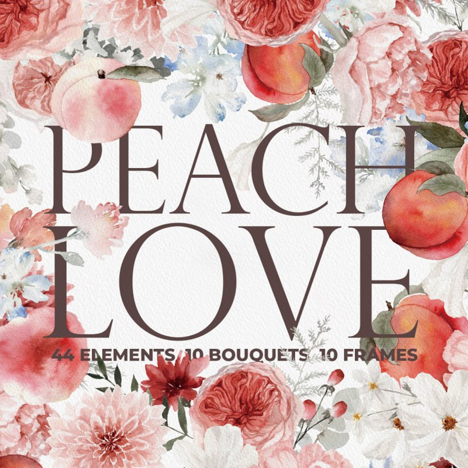 Watercolor Flower - Peach Love.