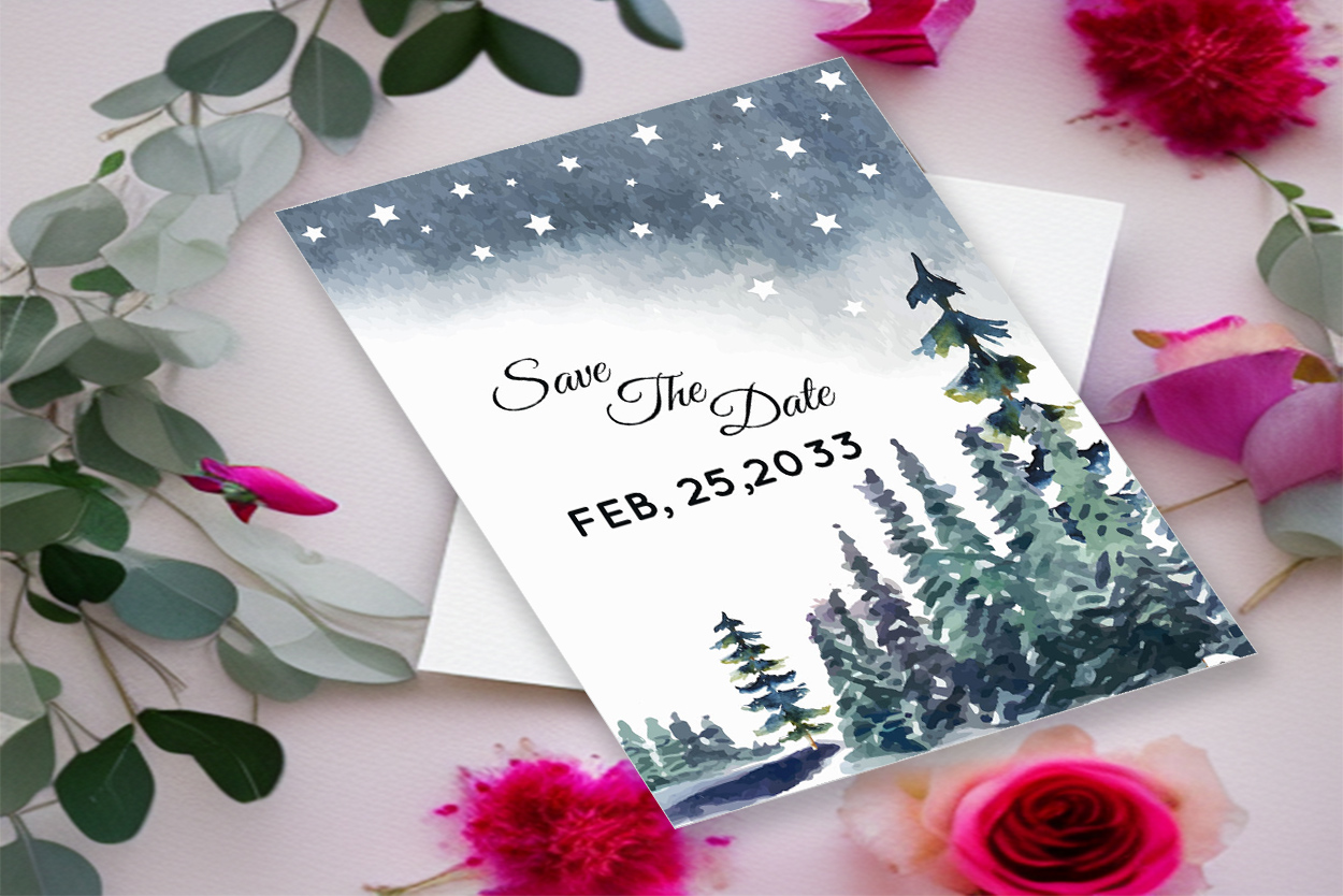 wedding invitation card winter background 1a 878 1