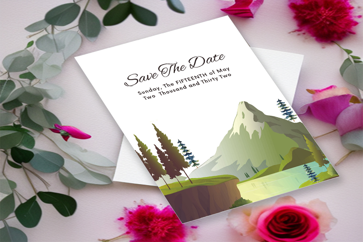 wedding invitation card winter background 1a 930