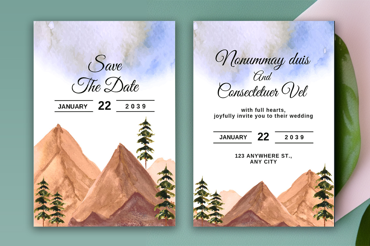 wedding invitation card winter background 3 772