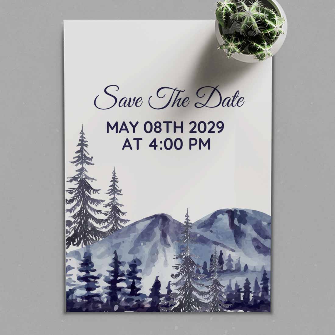 Winter Wedding Card and Icy Mountain cover image.