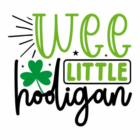 Image for prints with colorful inscription wee little hooligan