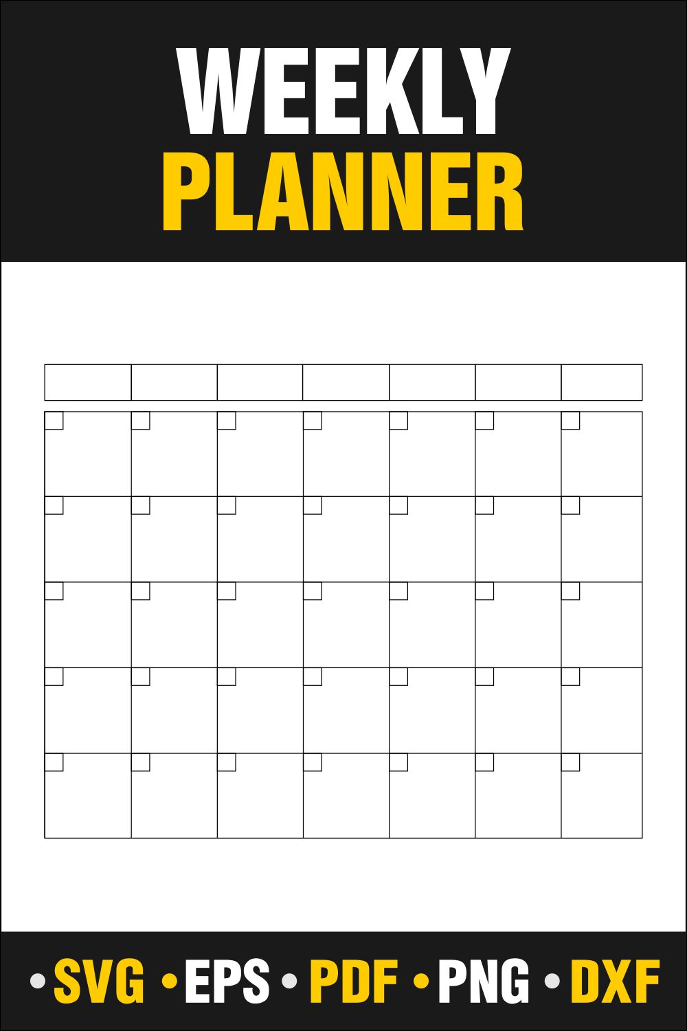 Images of elegant weekly planner template