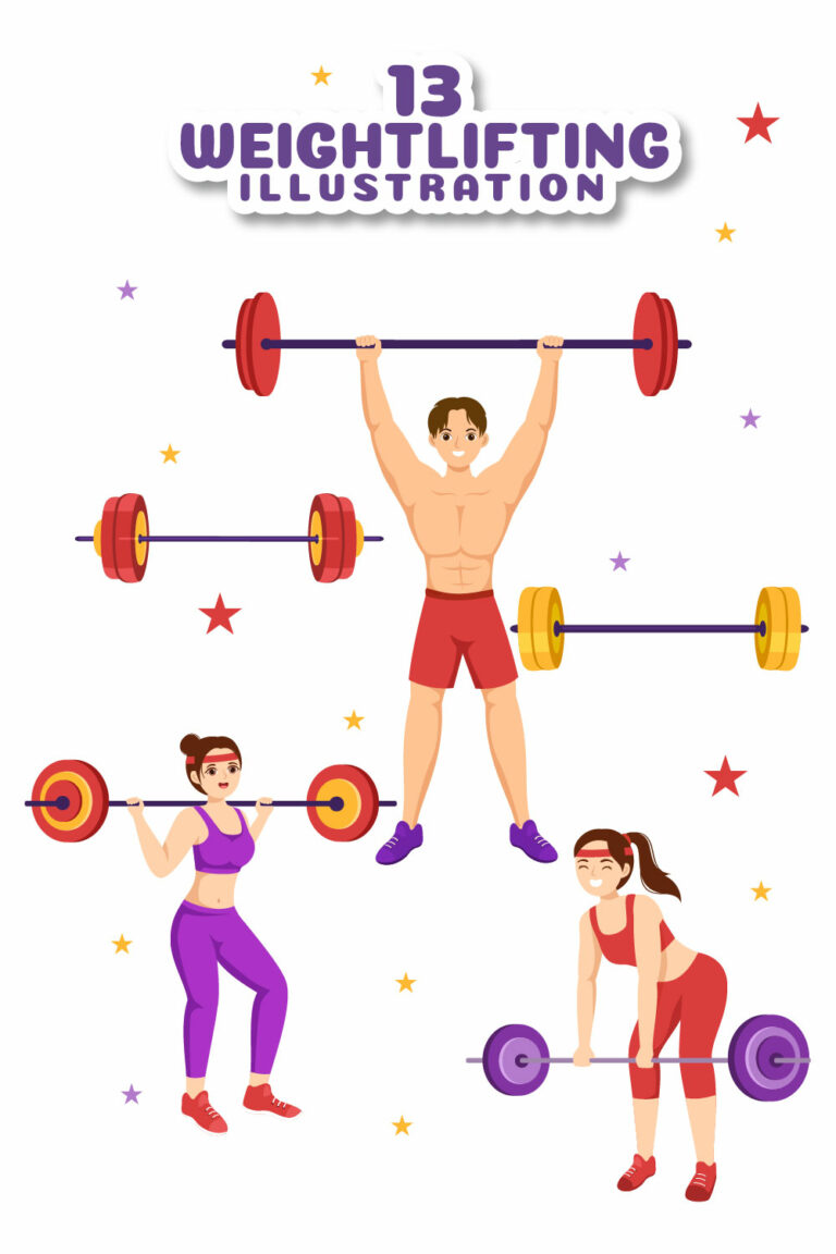 13 Weightlifting Sport Illustration - MasterBundles