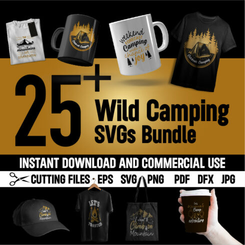 Camp Golden and Black Color SVG cover image.