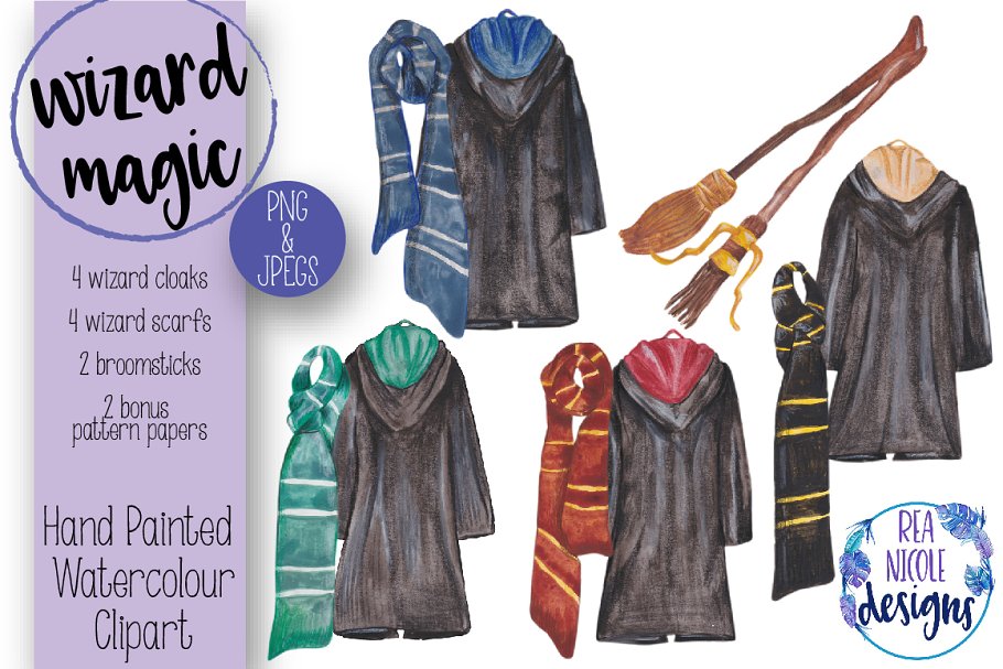 Cover image of Wizard Magic Cloaks and Scarves.