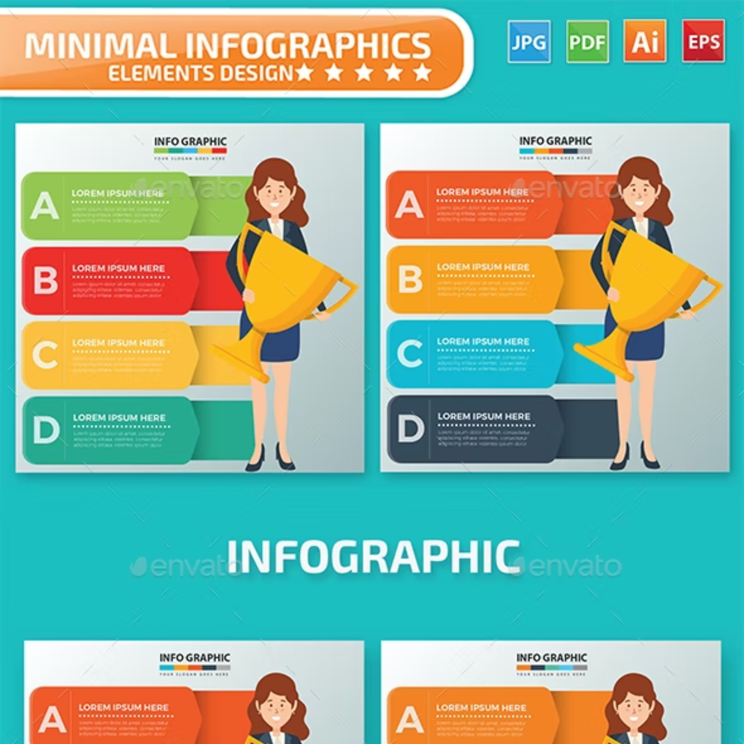 Woman Infographic Design Main Cover.