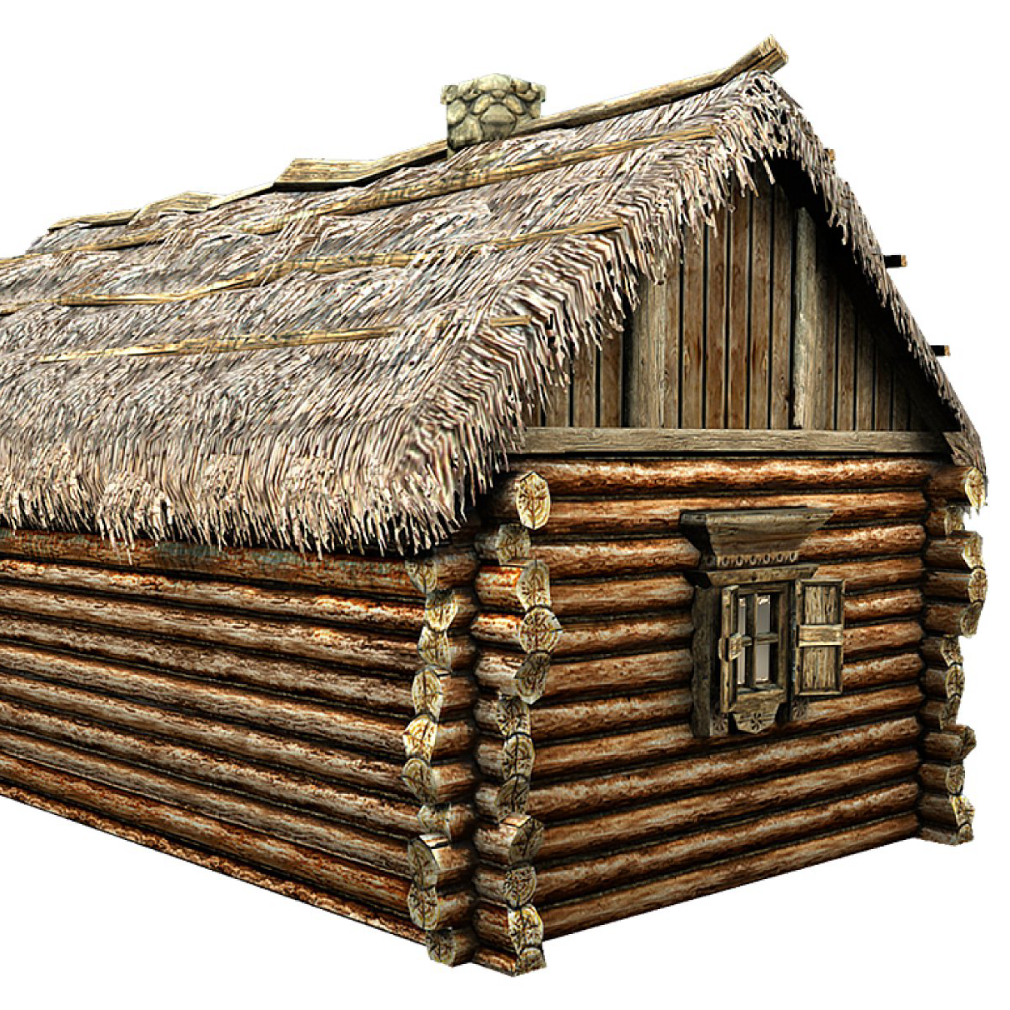 Wooden thatch house main image preview.