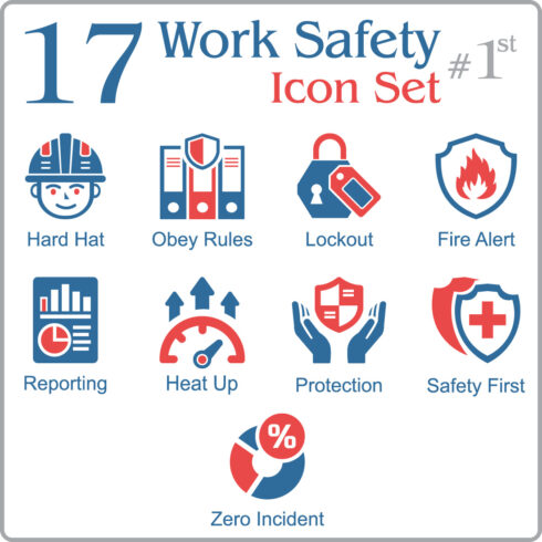 Work Safety Icon Set cover image.