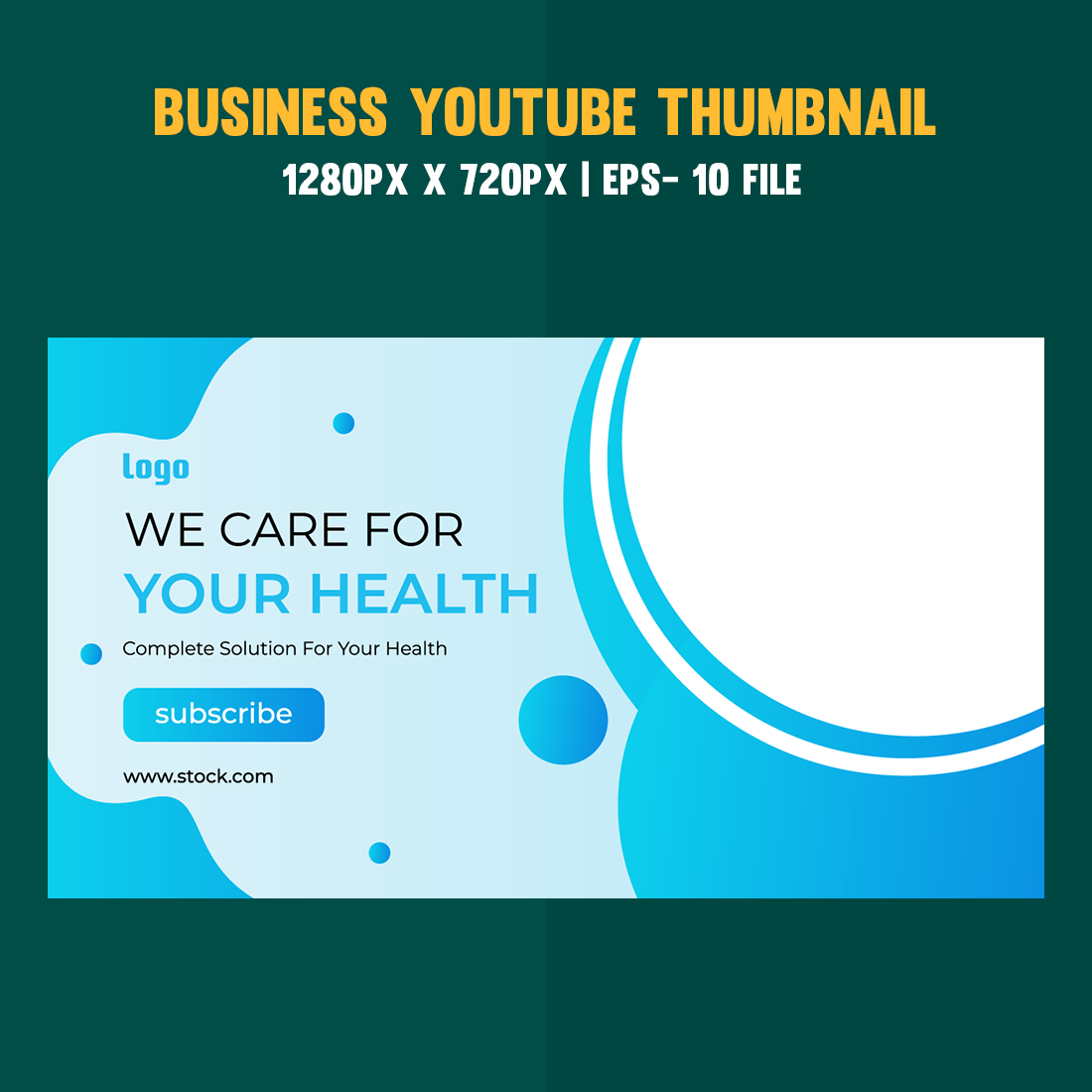 Multipurpose Business Youtube Thumbnail Vector Template Bundle - 1 cover