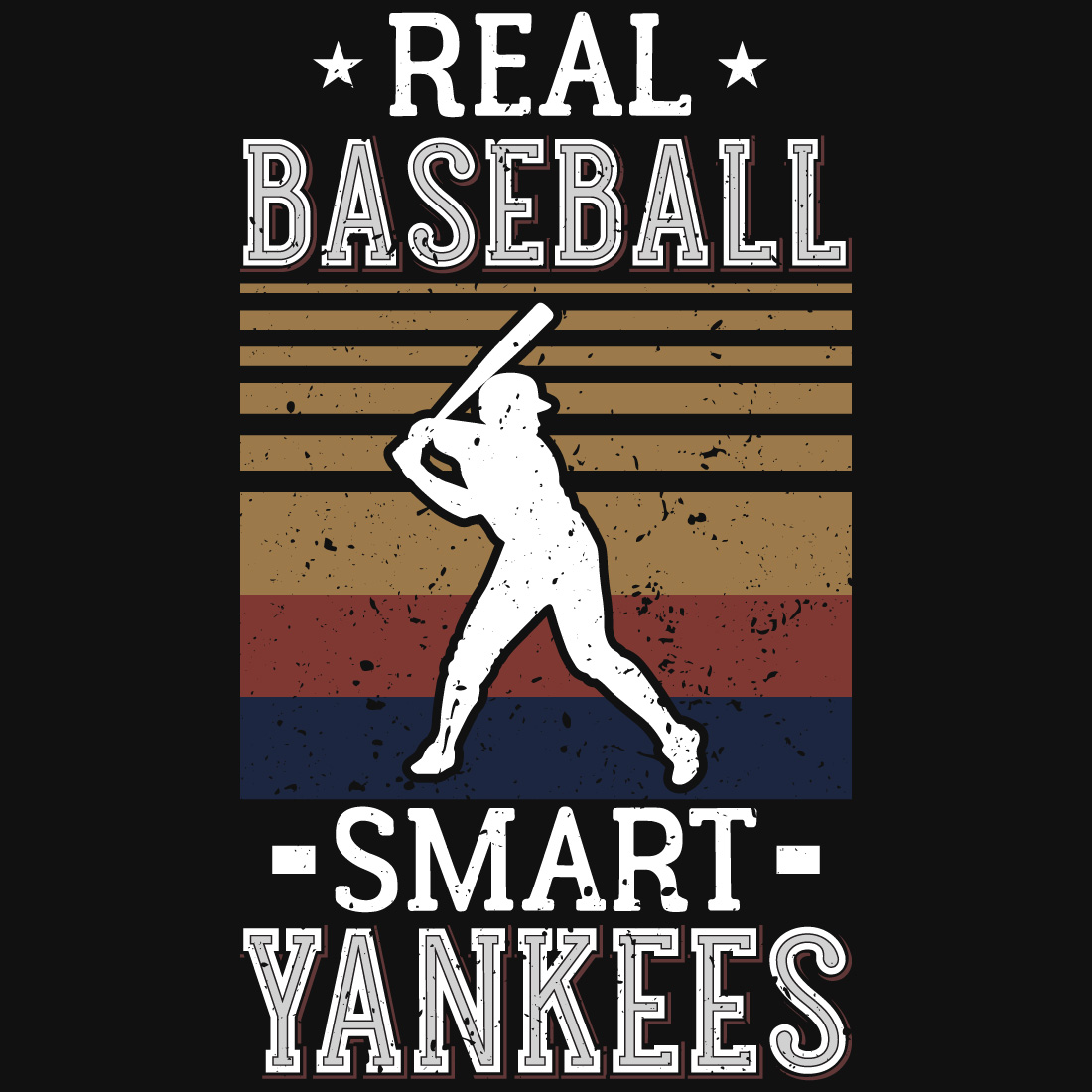 Real Baseball Smart Yankees T-Shirt Design cover