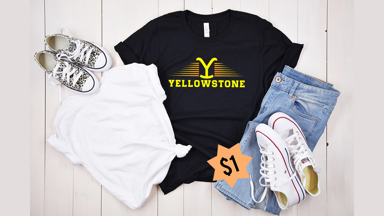 yeallowstone typography t shirt design3 9
