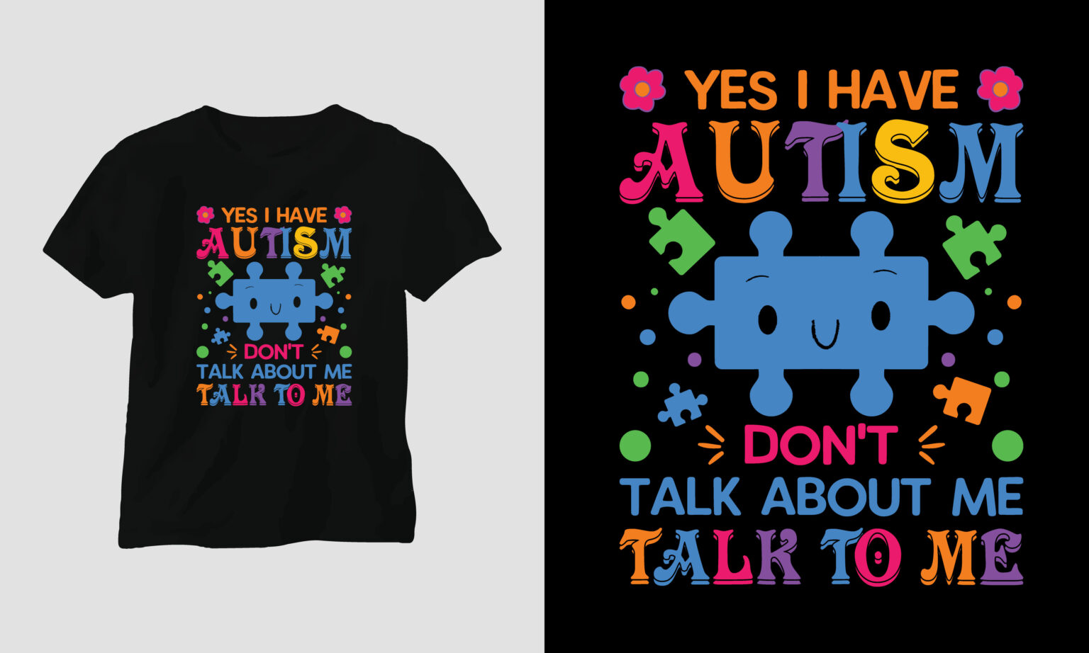Set of 20 Autism special t-shirt design template - MasterBundles