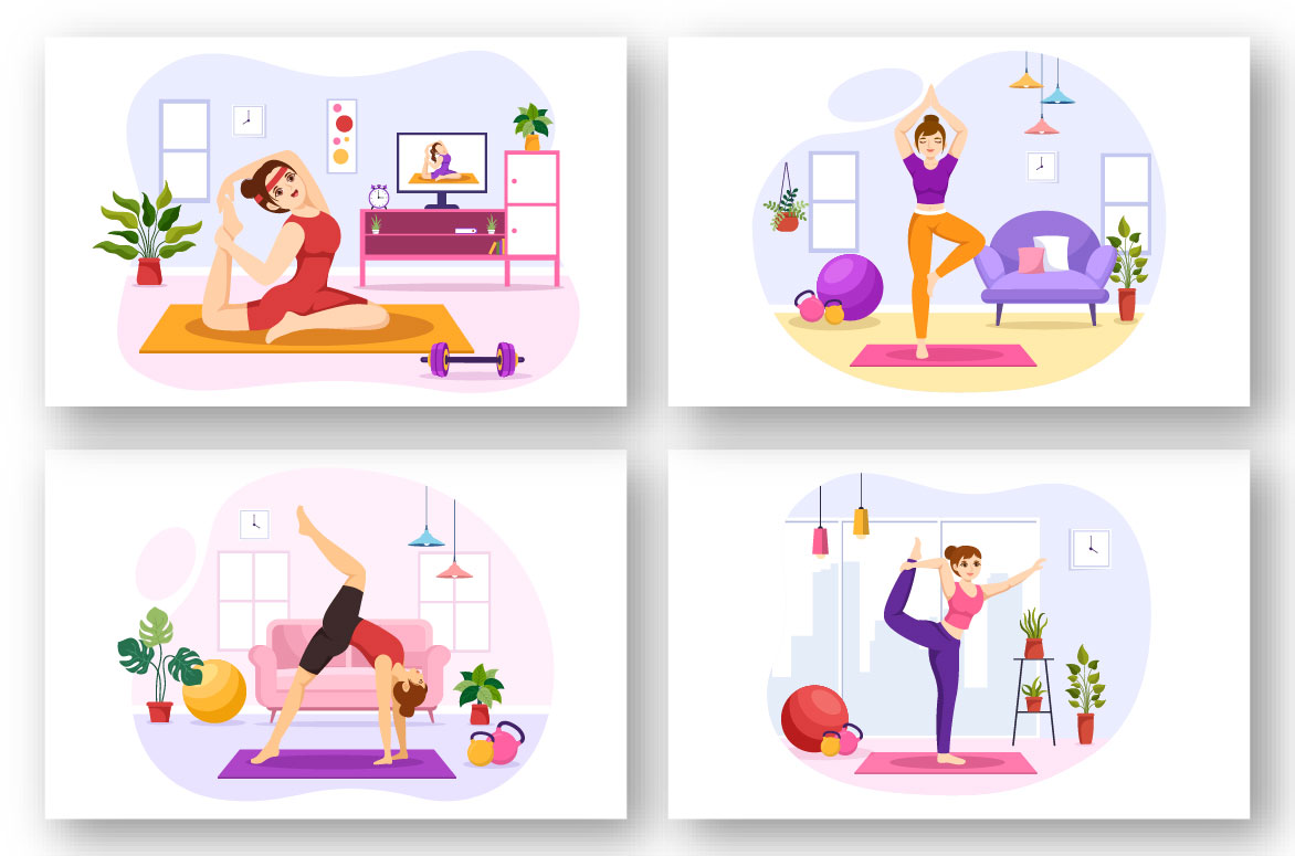Meditation and Yoga Practices Graphics Design preview image.