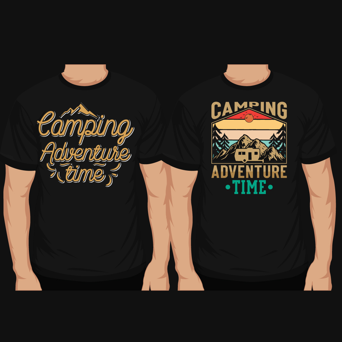 4 Best Camping T-Shirt Designs Bundle cover