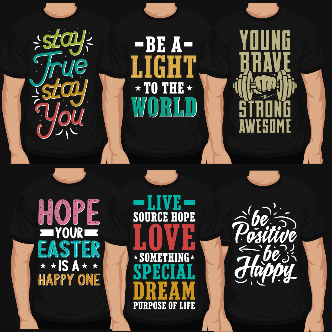 10 Best Typography T-Shirt Designs Bundle cover image.