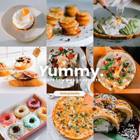 10+ Yummy Food Lightroom Presets main cover.