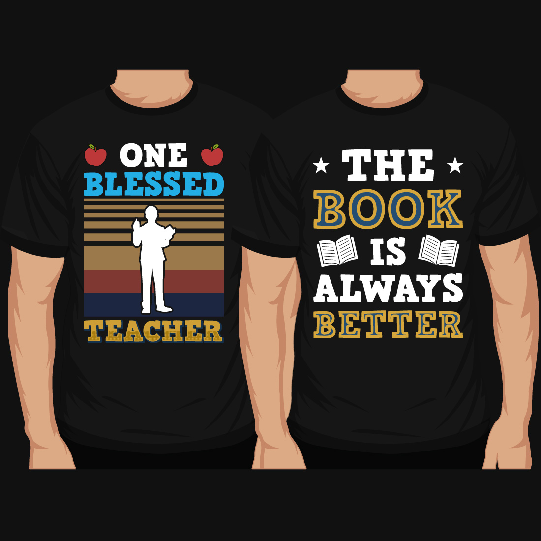6 Teaching T-Shirt Designs Bundle cover