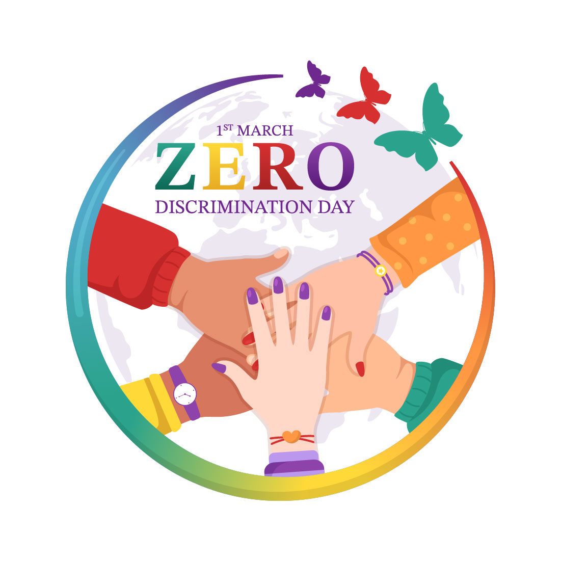 12 Zero Discrimination Day Illustration cover image.