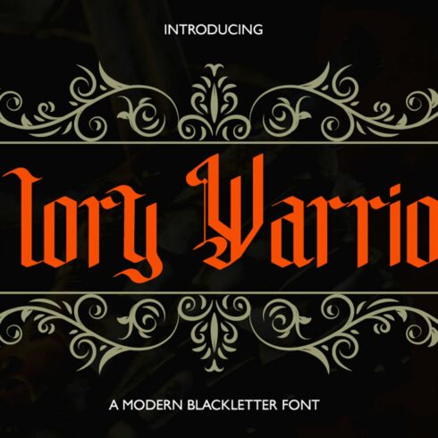 Glory Warrior | Blackletter Font cover image.