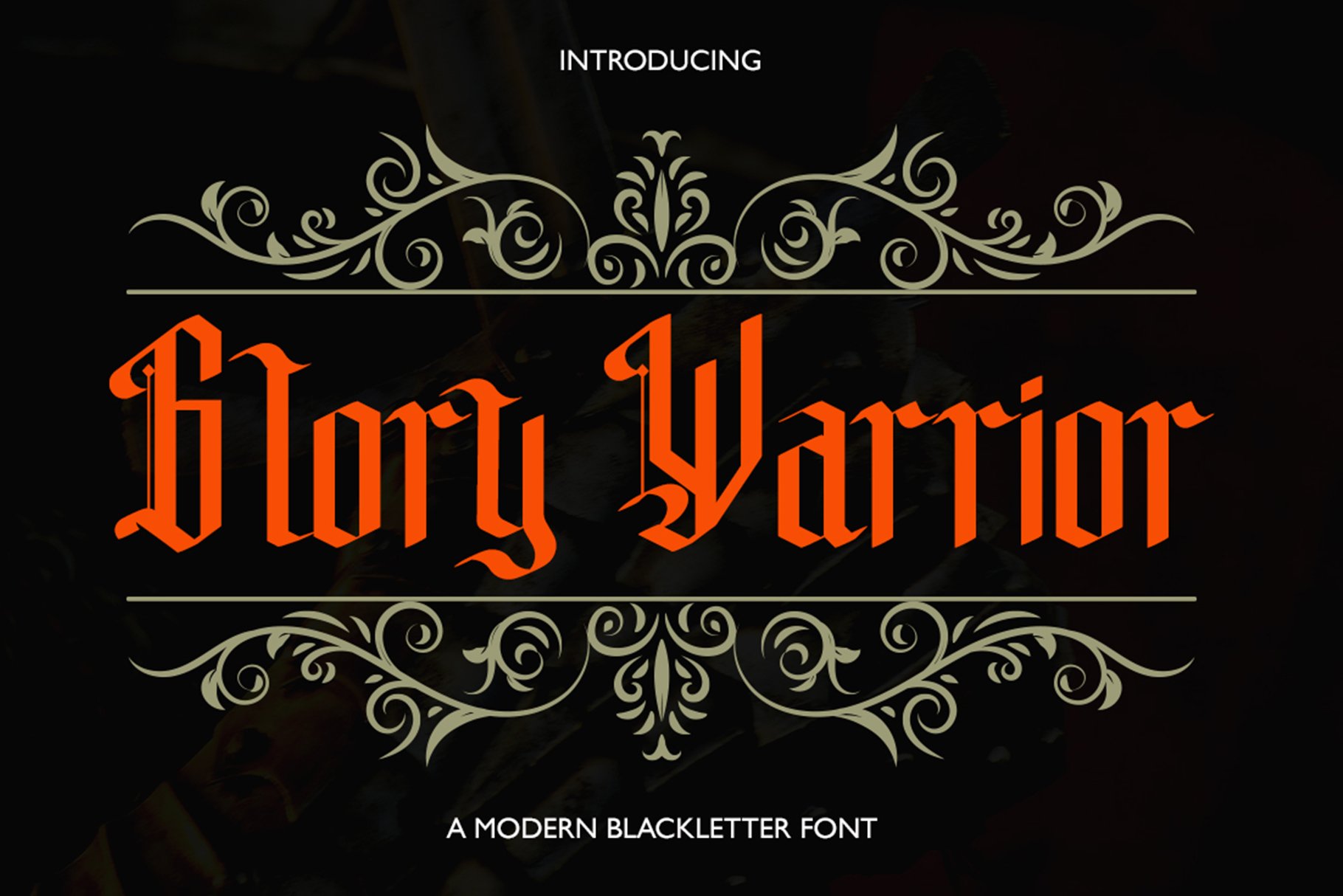 Glory Warrior | Blackletter Font cover image.