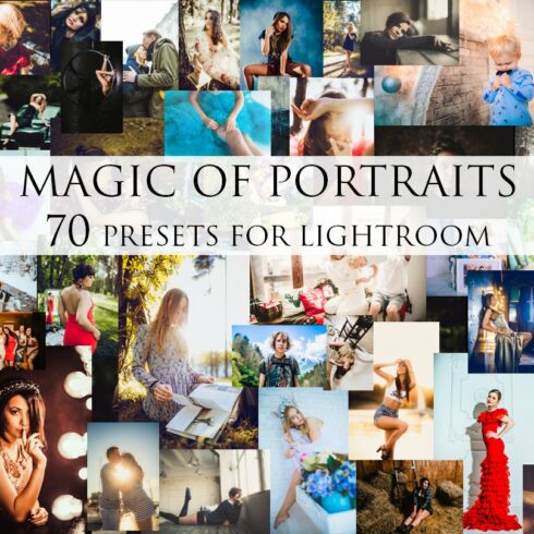 Magic of Portraits-70 presets for Lrcover image.