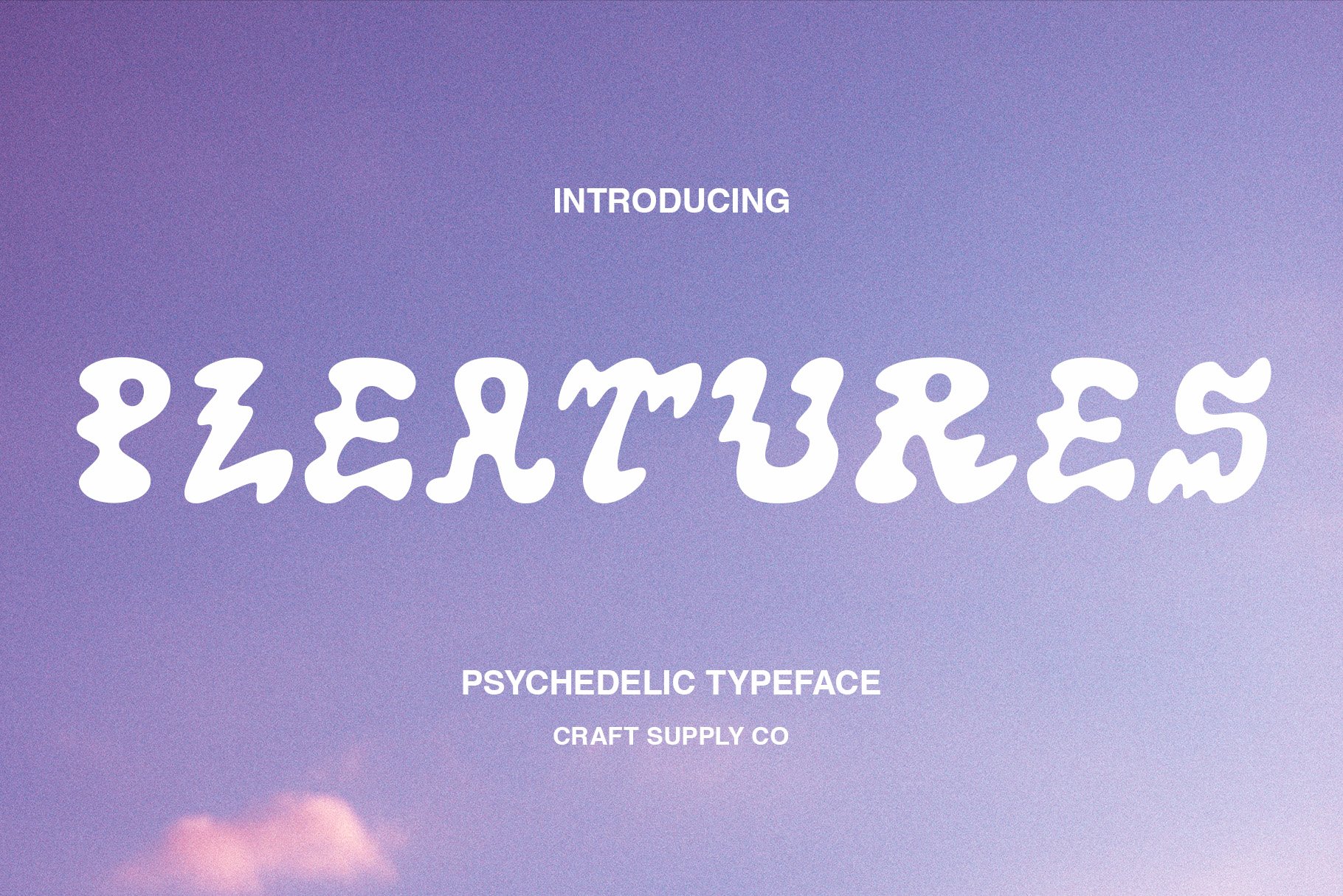 Pleatures - Psychedelic Typeface cover image.