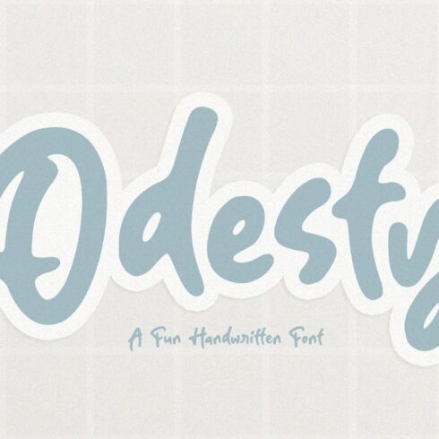 Odesty ~ A Fun Handwritten Font cover image.