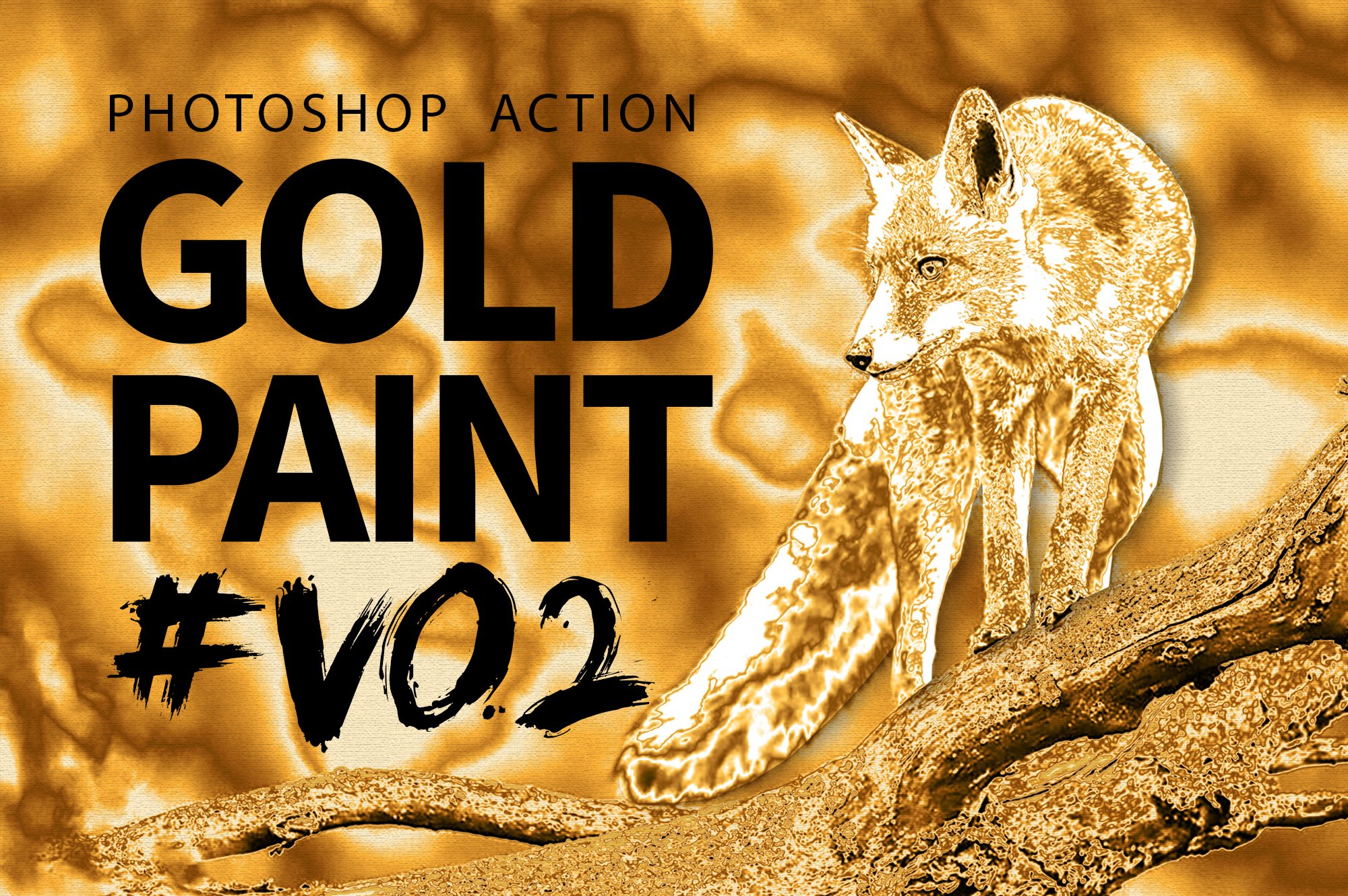 Gold Paint Photo Effect V02cover image.