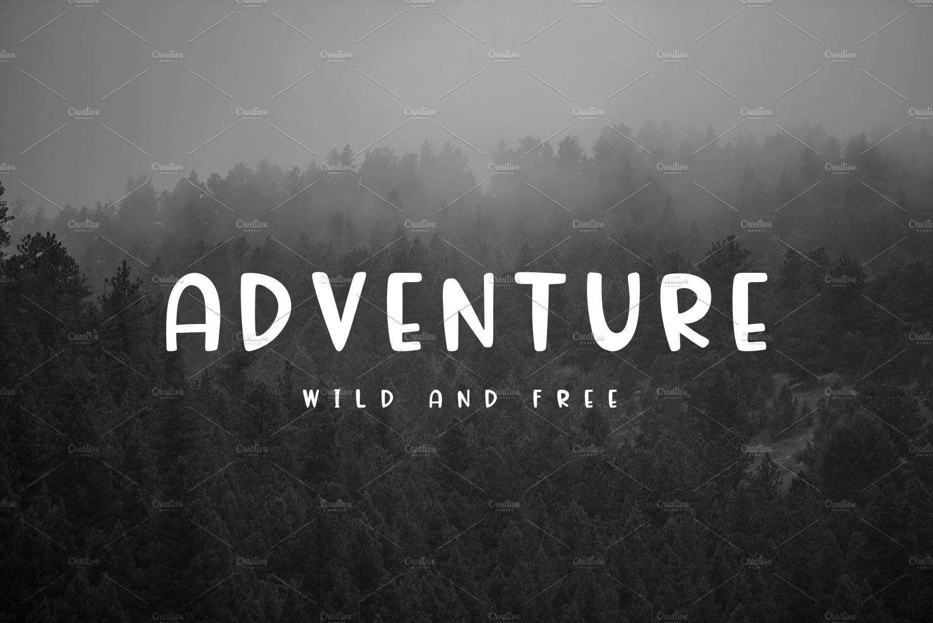 Adventure Font and Camping Pack cover image.