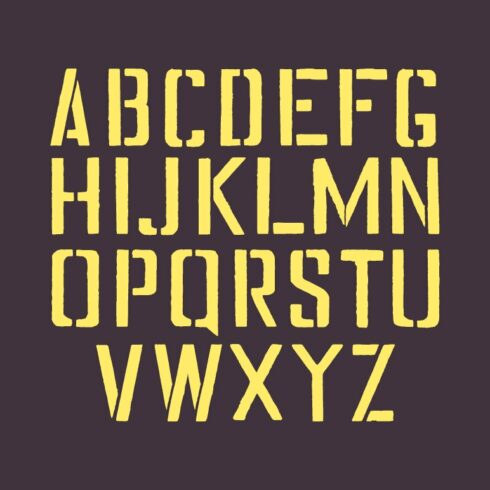 Stencil english alphabet (!vector!) cover image.