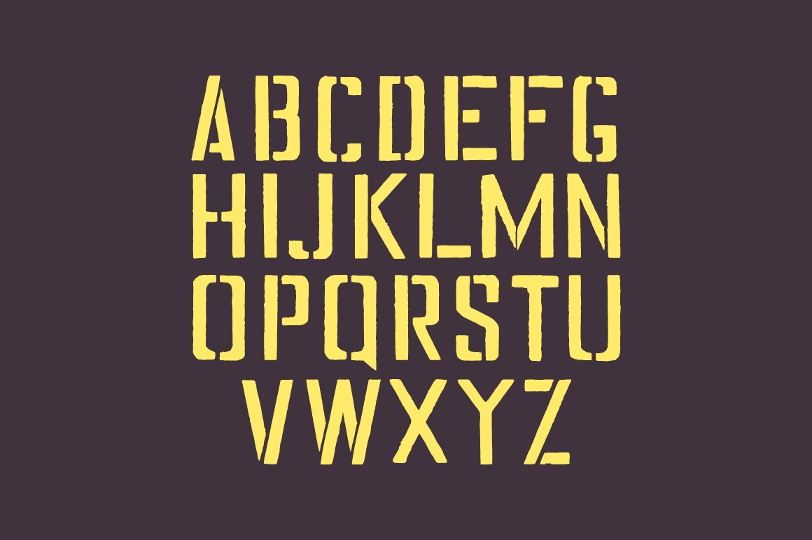 Stencil english alphabet (!vector!) cover image.